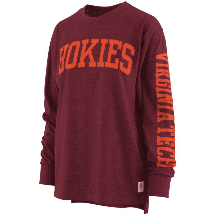 NCAA ed Virginia Tech Hokies Two-Hit Canyon Long Sleeve T-Shirt
