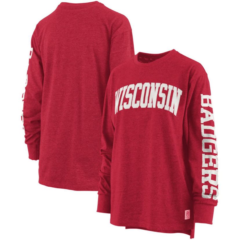 NCAA ed Wisconsin Badgers Two-Hit Canyon Long Sleeve T-Shirt