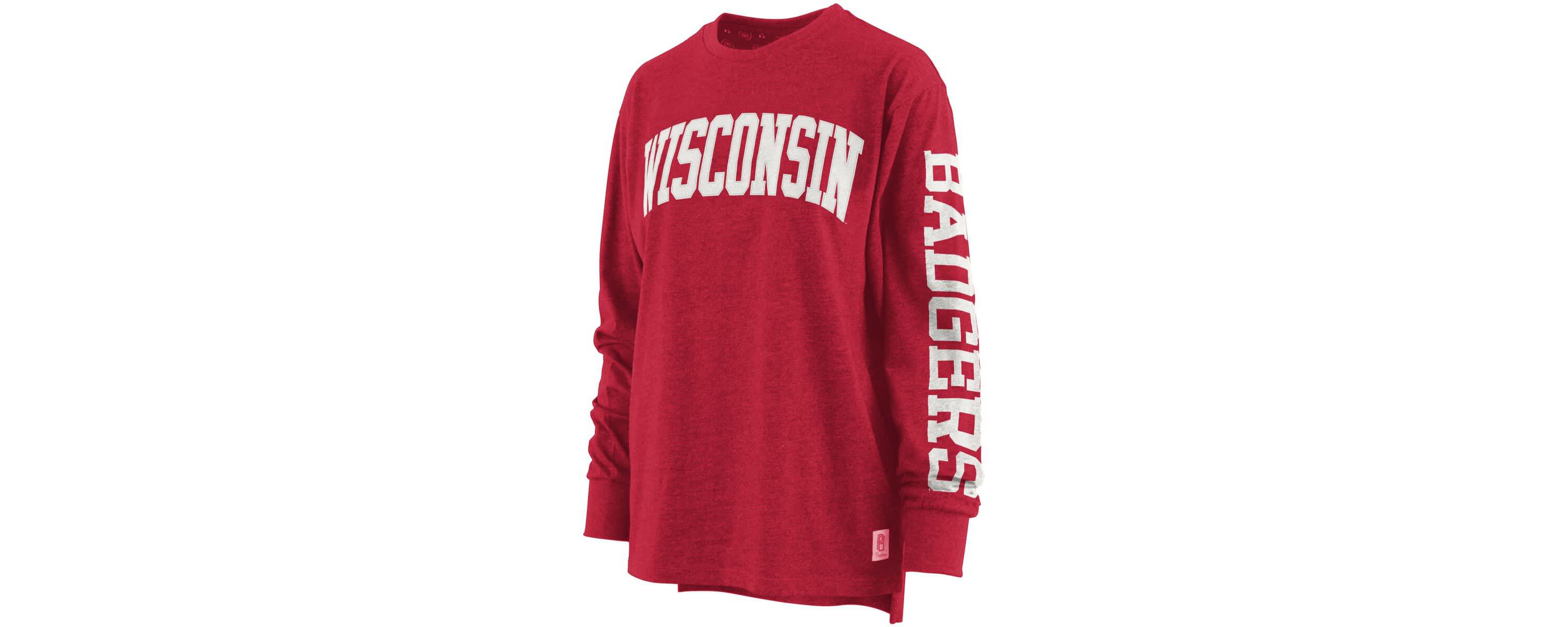 NCAA ed Wisconsin Badgers Two-Hit Canyon Long Sleeve T-Shirt