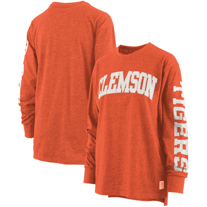 NCAA Clemson Tigers Plus Size Two-Hit Canyon Long Sleeve T-Shirt