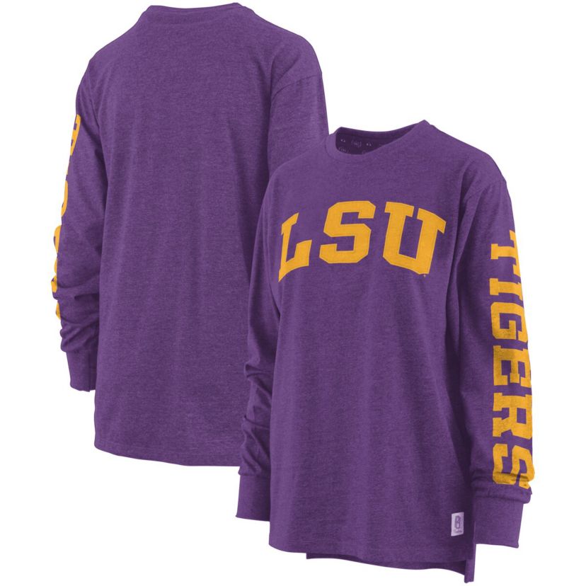 NCAA LSU Tigers Plus Size Two-Hit Canyon Long Sleeve T-Shirt