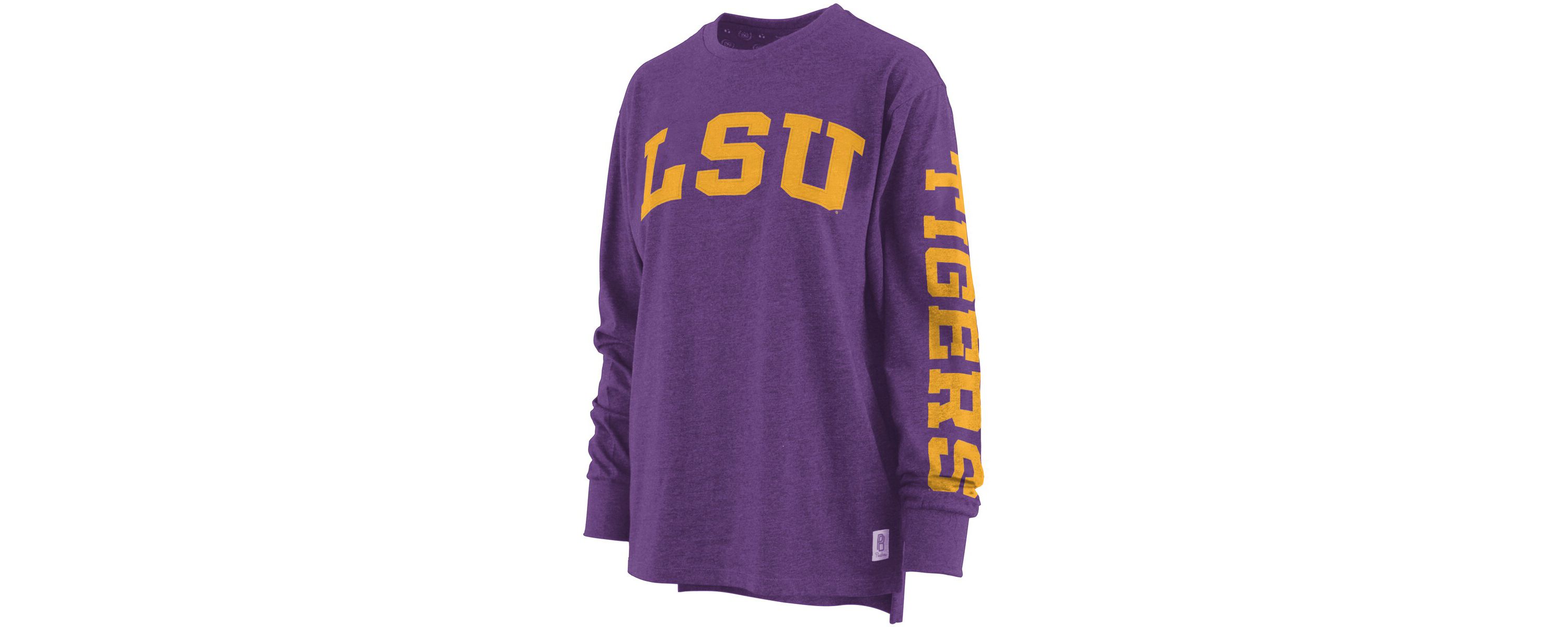 NCAA LSU Tigers Plus Size Two-Hit Canyon Long Sleeve T-Shirt