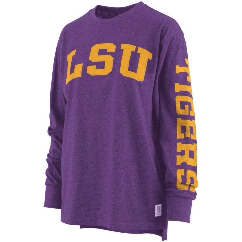 NCAA LSU Tigers Plus Size Two-Hit Canyon Long Sleeve T-Shirt