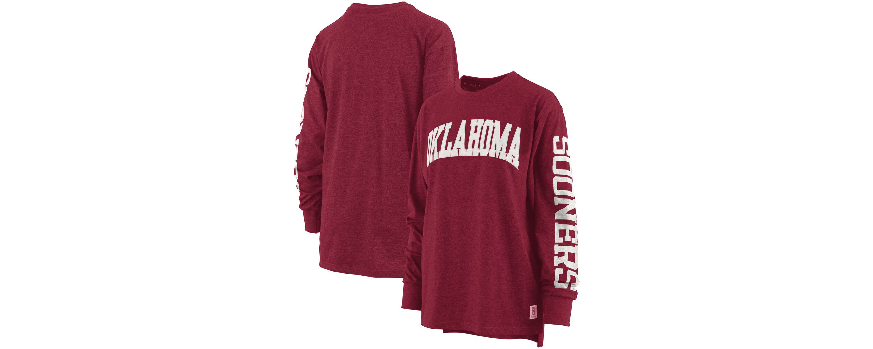 NCAA Oklahoma Sooners Plus Size Two-Hit Canyon Long Sleeve T-Shirt
