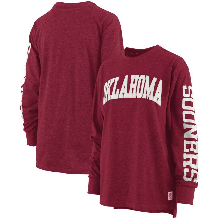 NCAA Oklahoma Sooners Plus Size Two-Hit Canyon Long Sleeve T-Shirt
