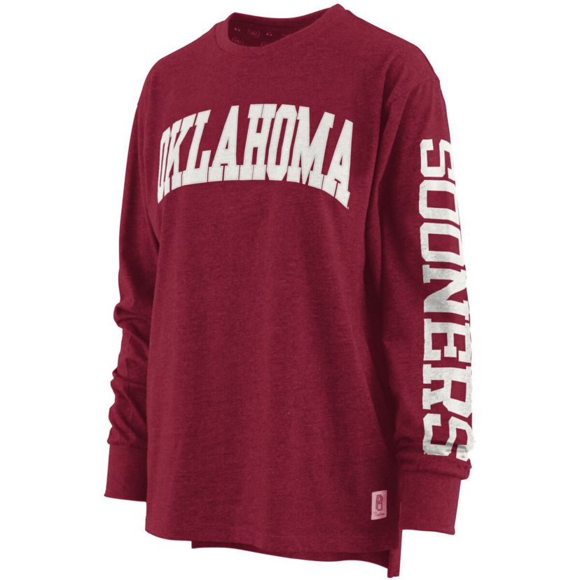 NCAA Oklahoma Sooners Plus Size Two-Hit Canyon Long Sleeve T-Shirt