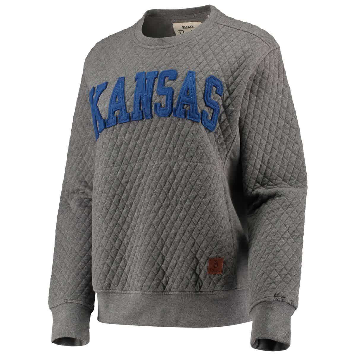 NCAA Kansas Jayhawks Moose Quilted Pullover Sweatshirt