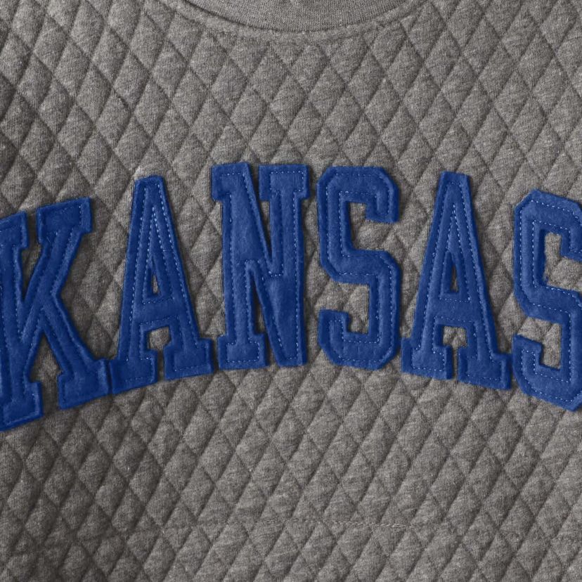 NCAA Kansas Jayhawks Moose Quilted Pullover Sweatshirt