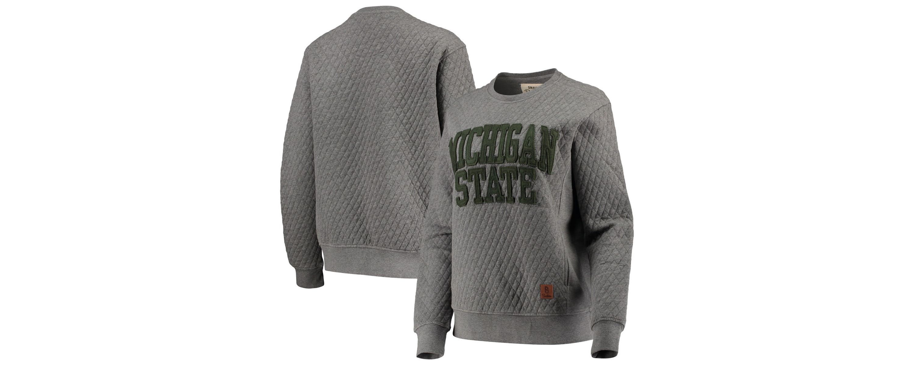 NCAA Michigan State Spartans Moose Quilted Pullover Sweatshirt