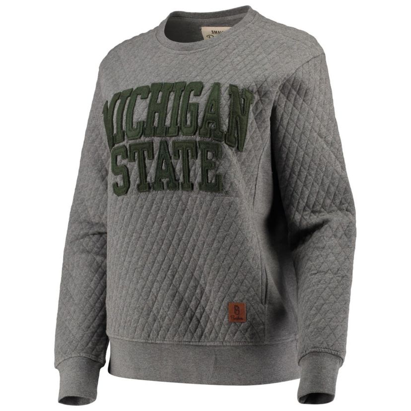 NCAA Michigan State Spartans Moose Quilted Pullover Sweatshirt