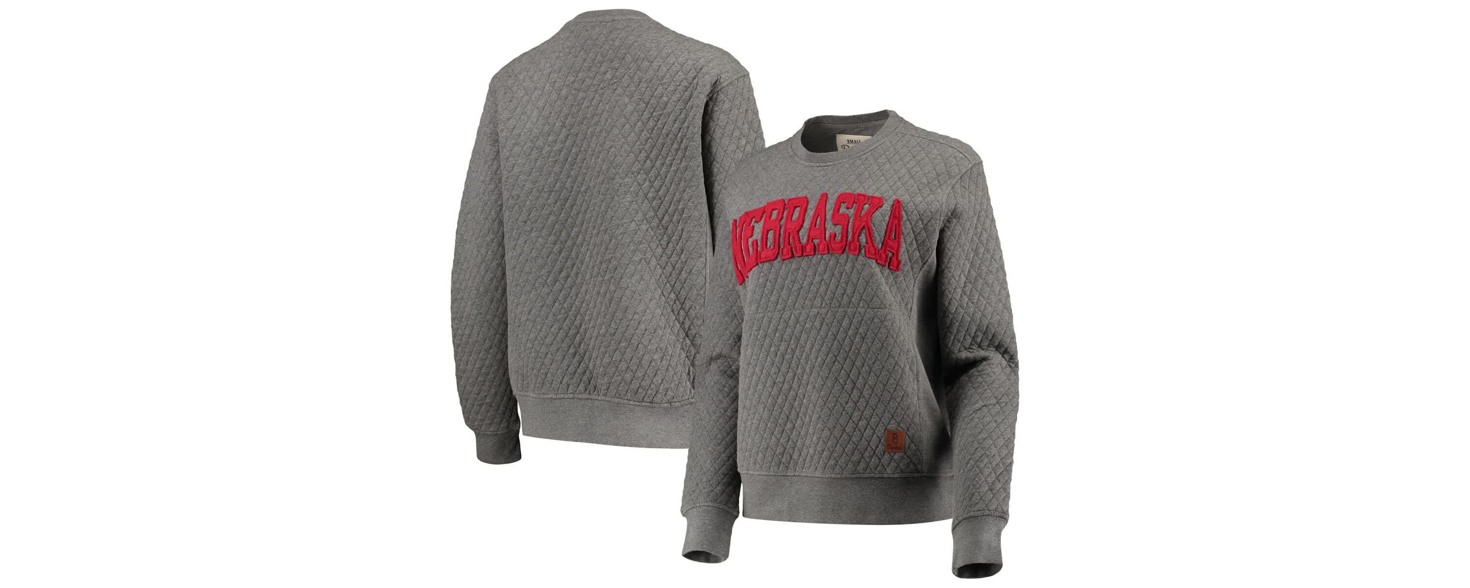 NCAA Nebraska Huskers Moose Quilted Pullover Sweatshirt