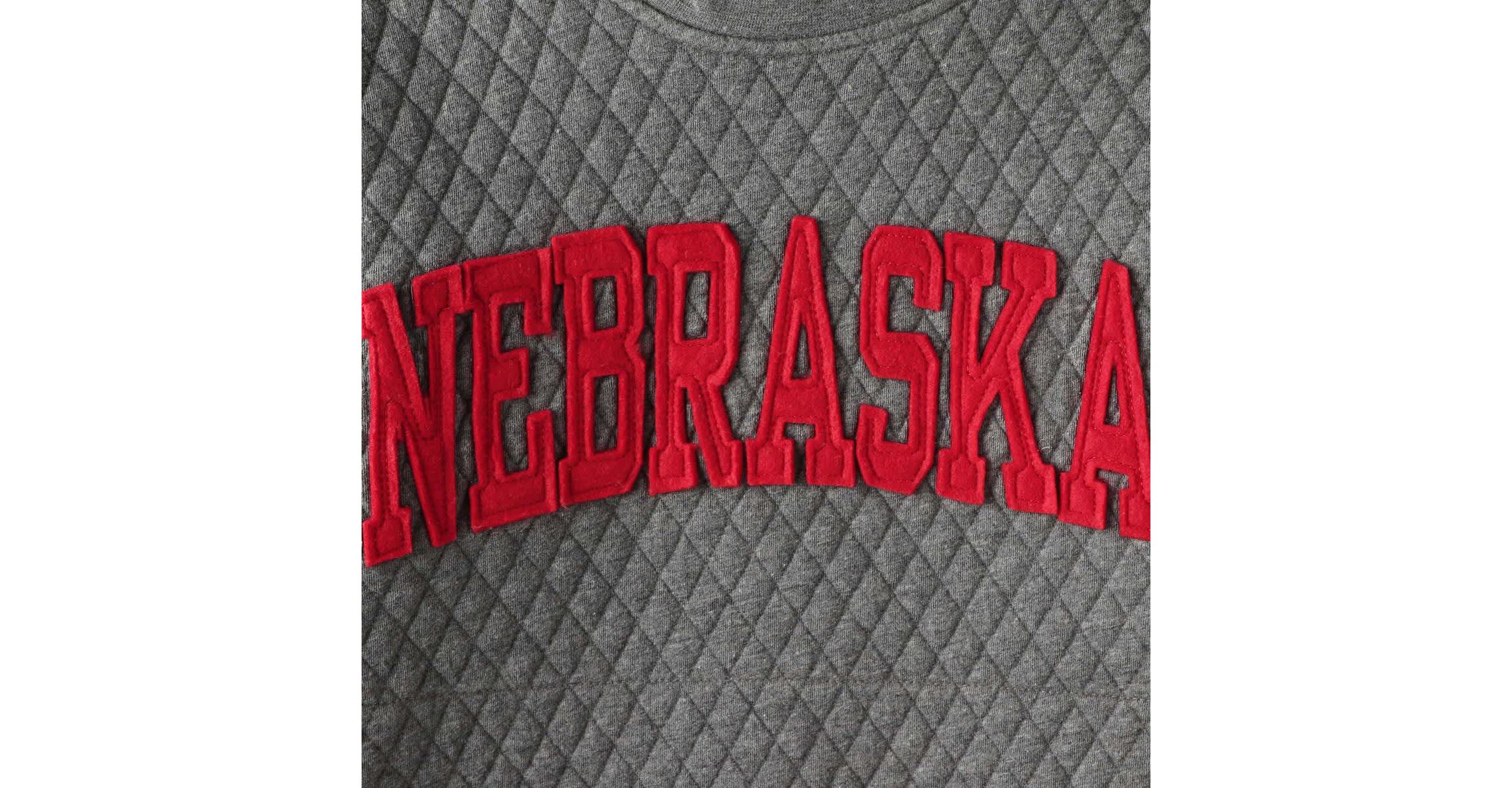 NCAA Nebraska Huskers Moose Quilted Pullover Sweatshirt