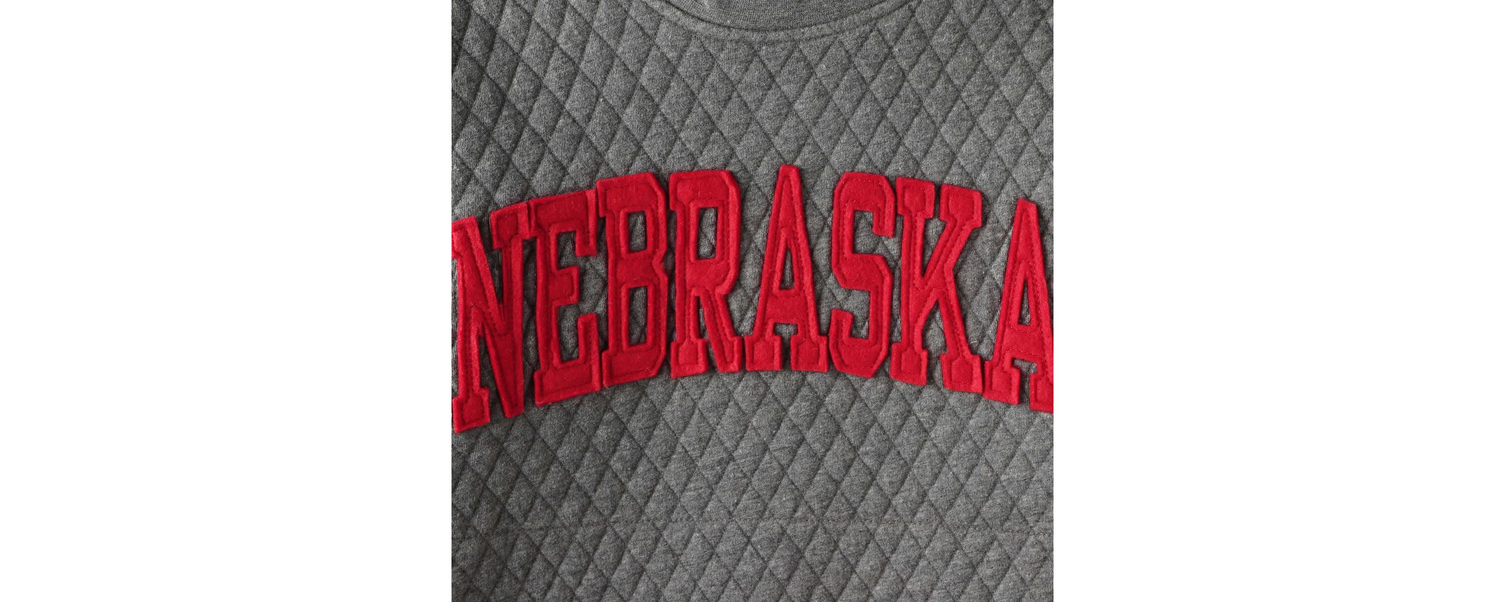 NCAA Nebraska Huskers Moose Quilted Pullover Sweatshirt