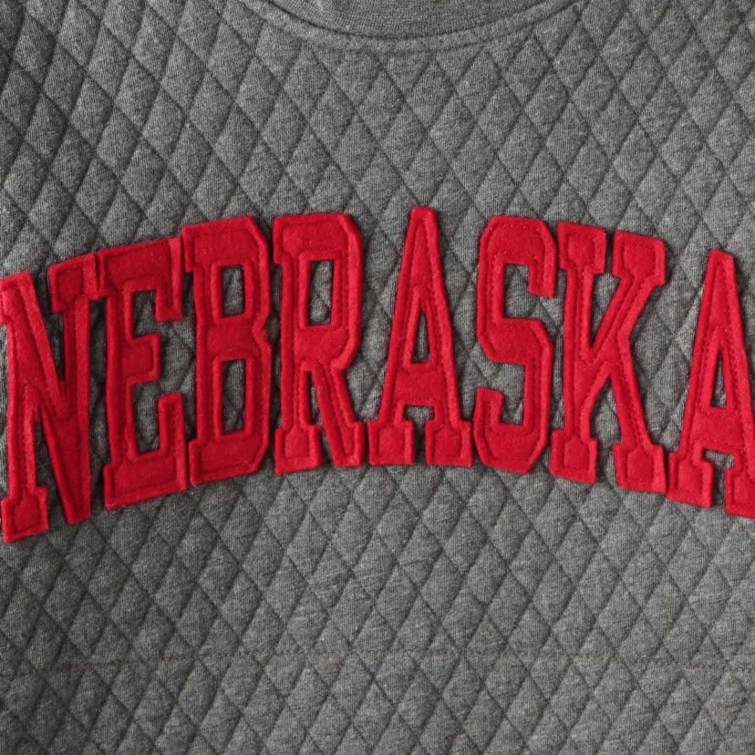 NCAA Nebraska Huskers Moose Quilted Pullover Sweatshirt