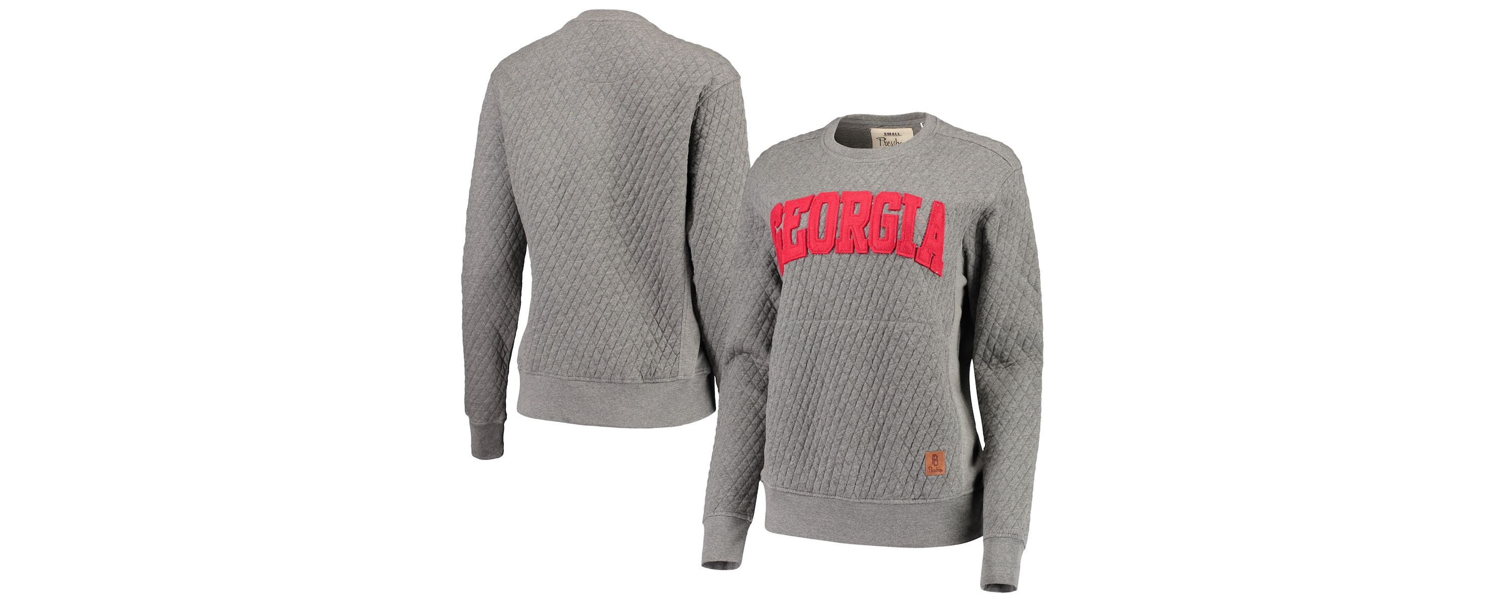 NCAA Georgia Bulldogs Moose Quilted Pullover Sweatshirt
