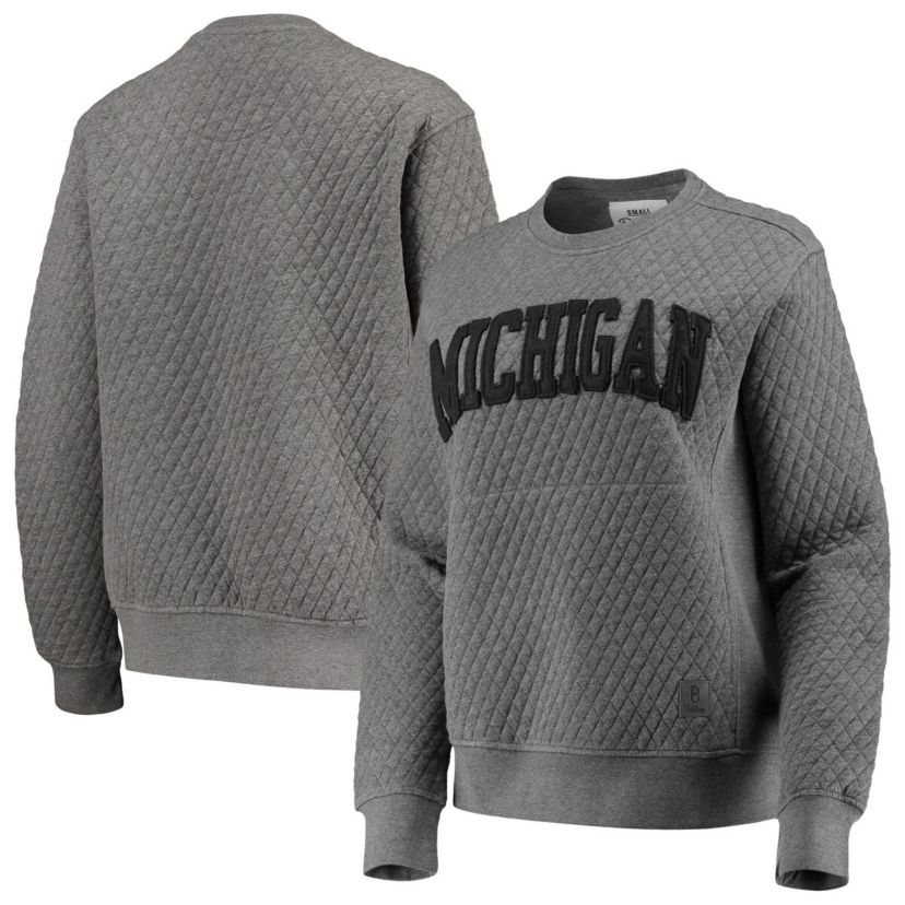 NCAA Michigan Wolverines Moose Quilted Pullover Sweatshirt