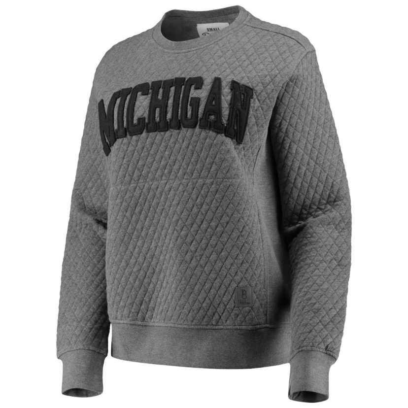 NCAA Michigan Wolverines Moose Quilted Pullover Sweatshirt