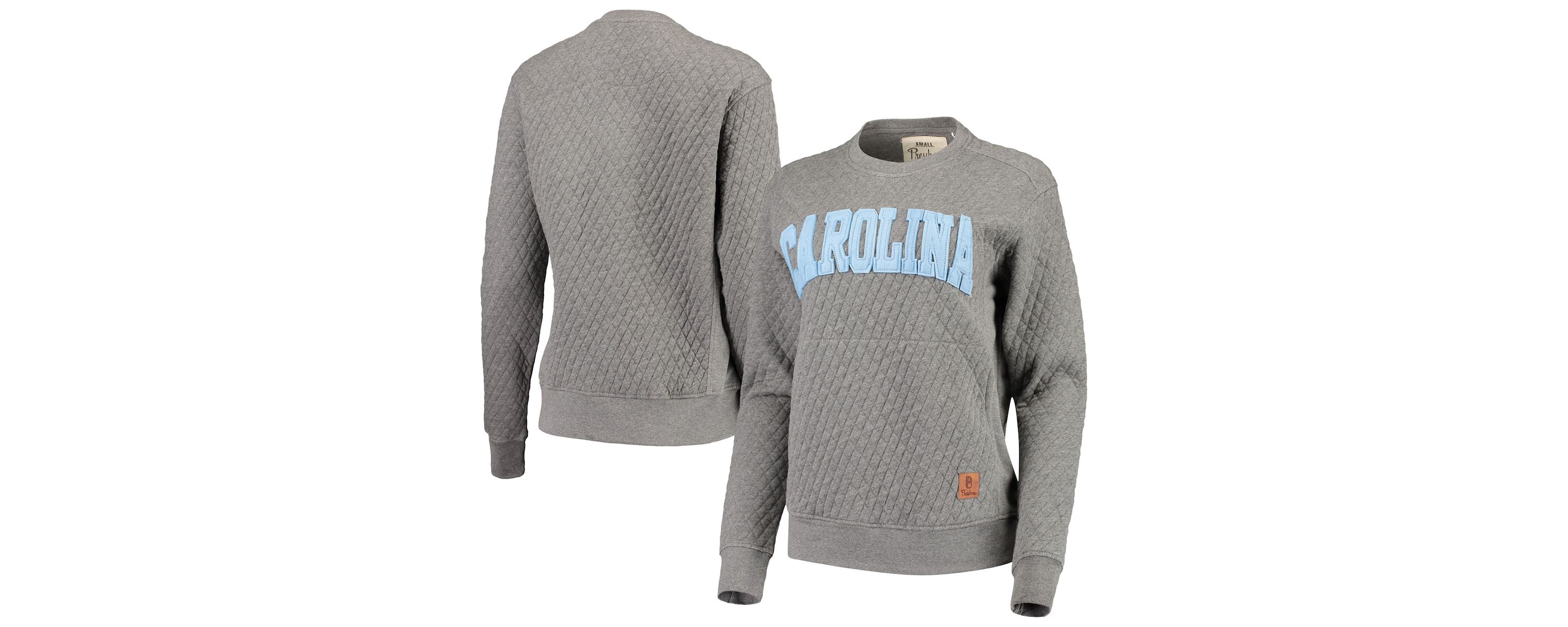 NCAA North Carolina Tar Heels Moose Quilted Pullover Sweatshirt