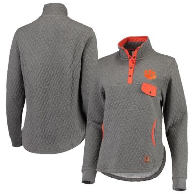 NCAA ed Clemson Tigers Magnum Quilted Quarter-Snap Pullover Jacket
