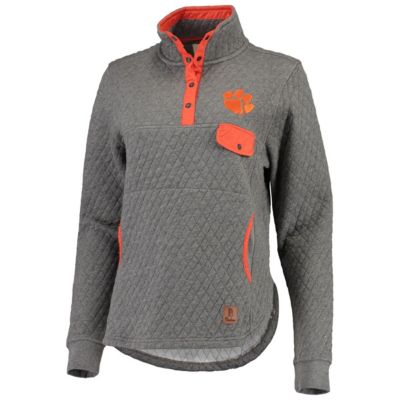 NCAA ed Clemson Tigers Magnum Quilted Quarter-Snap Pullover Jacket