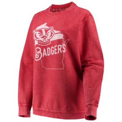 NCAA Wisconsin Badgers Comfy Cord Corduroy Crewneck Sweatshirt