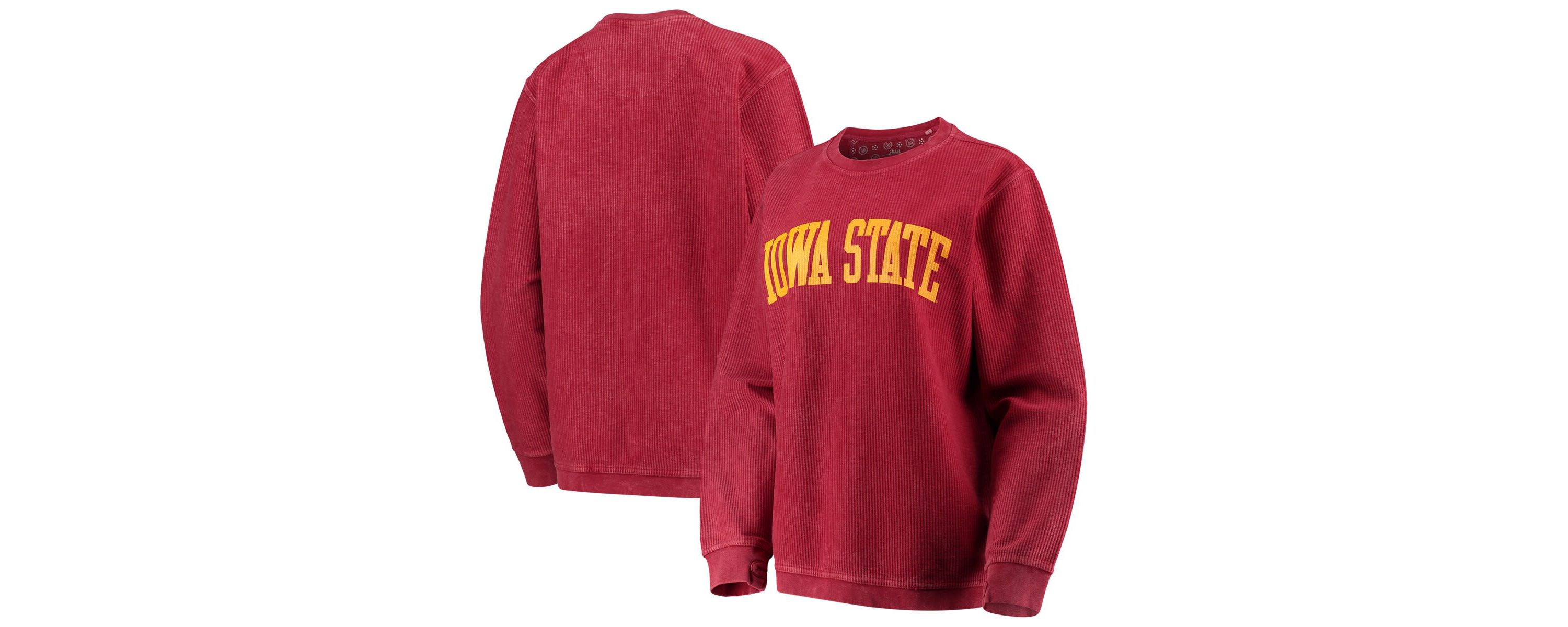 NCAA Iowa State Cyclones Comfy Cord Vintage Wash Basic Arch Pullover Sweatshirt