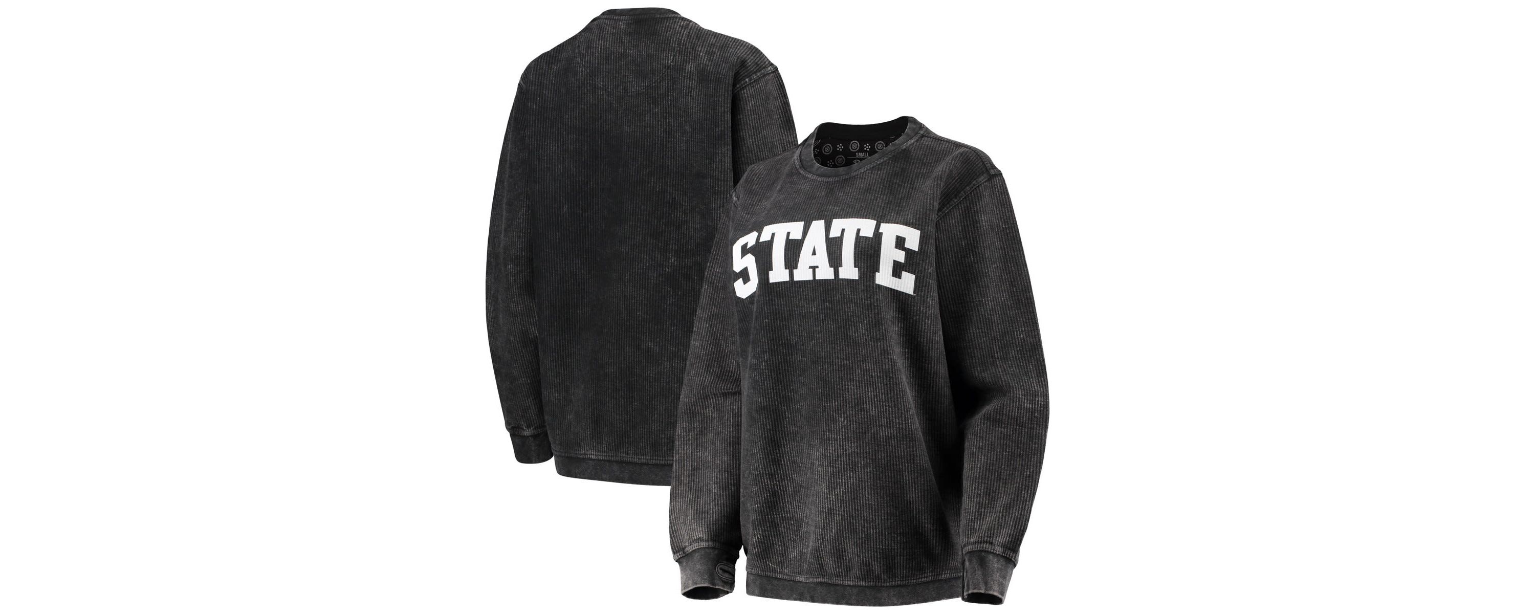NCAA Michigan State Spartans Comfy Cord Vintage Wash Basic Arch Pullover Sweatshirt