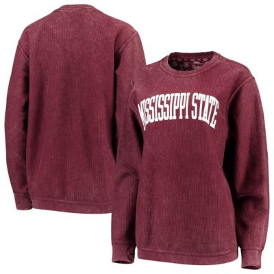 NCAA Mississippi State Bulldogs Comfy Cord Vintage Wash Basic Arch Pullover Sweatshirt