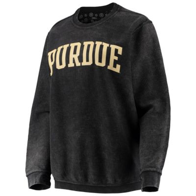 NCAA Purdue Boilermakers Comfy Cord Vintage Wash Basic Arch Pullover Sweatshirt