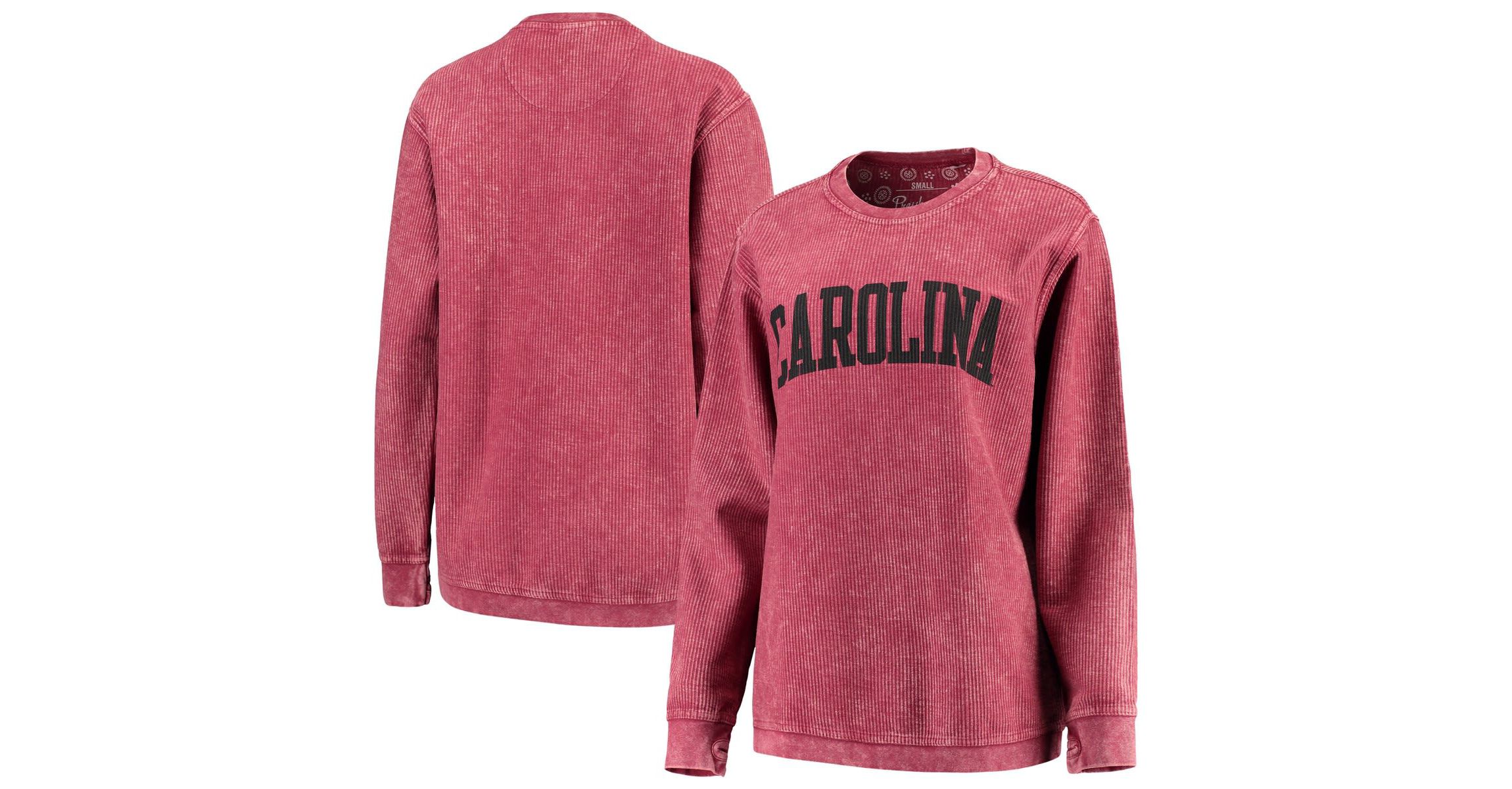 NCAA South Carolina Gamecocks Comfy Cord Vintage Wash Basic Arch Pullover Sweatshirt