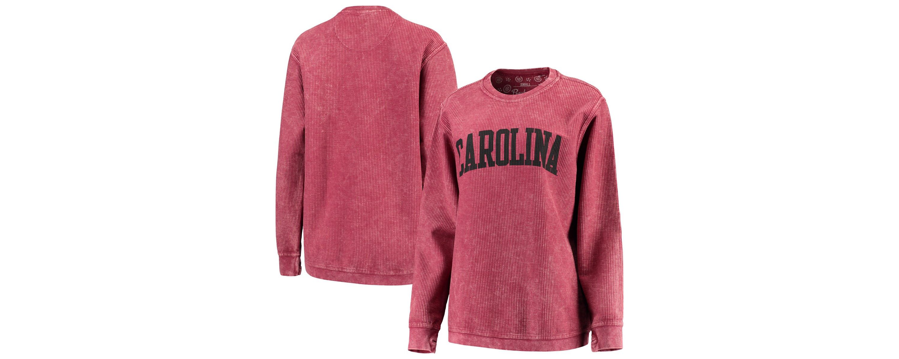NCAA South Carolina Gamecocks Comfy Cord Vintage Wash Basic Arch Pullover Sweatshirt