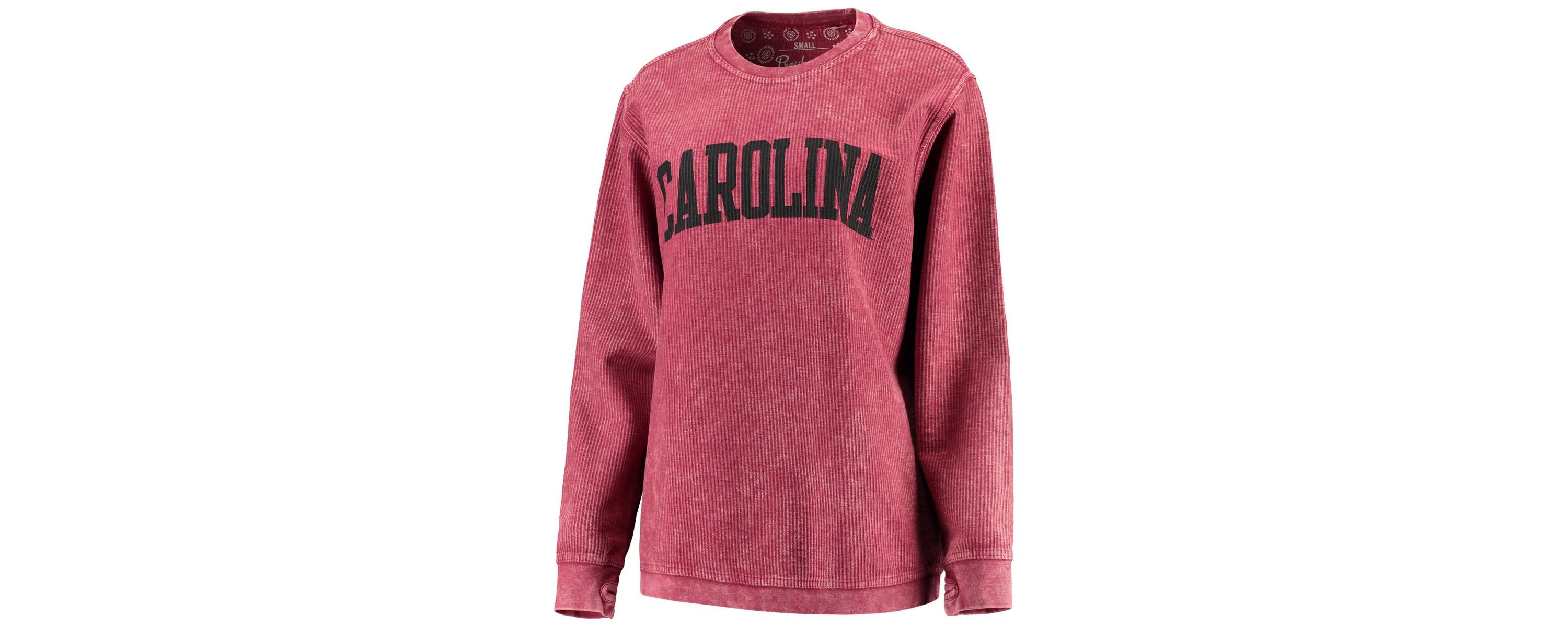 NCAA South Carolina Gamecocks Comfy Cord Vintage Wash Basic Arch Pullover Sweatshirt