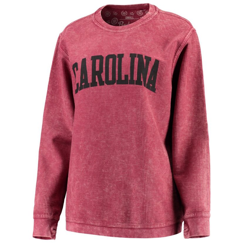 NCAA South Carolina Gamecocks Comfy Cord Vintage Wash Basic Arch Pullover Sweatshirt
