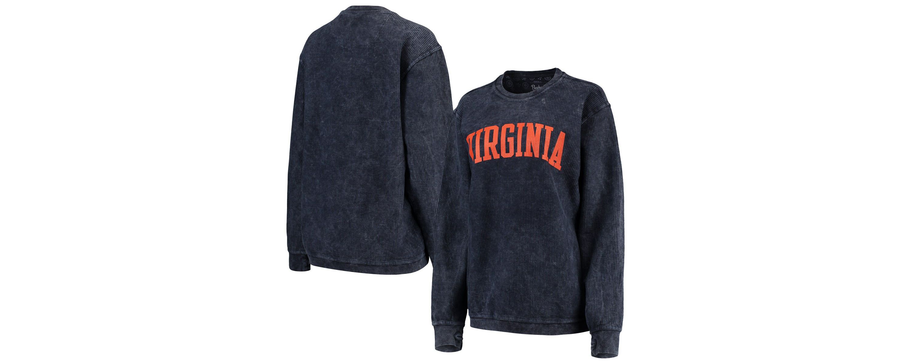 NCAA Virginia Cavaliers Comfy Cord Vintage Wash Basic Arch Pullover Sweatshirt