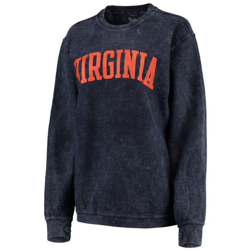 NCAA Virginia Cavaliers Comfy Cord Vintage Wash Basic Arch Pullover Sweatshirt
