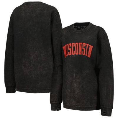 NCAA Wisconsin Badgers Comfy Cord Vintage Wash Basic Arch Pullover Sweatshirt