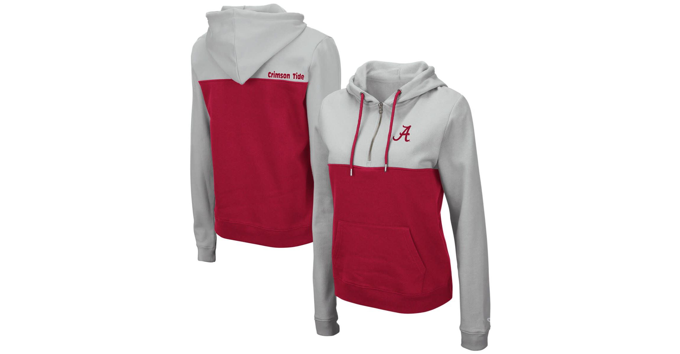 Alabama Crimson Tide NCAA Alabama Tide Aidan Lightweight Half-Zip Hoodie