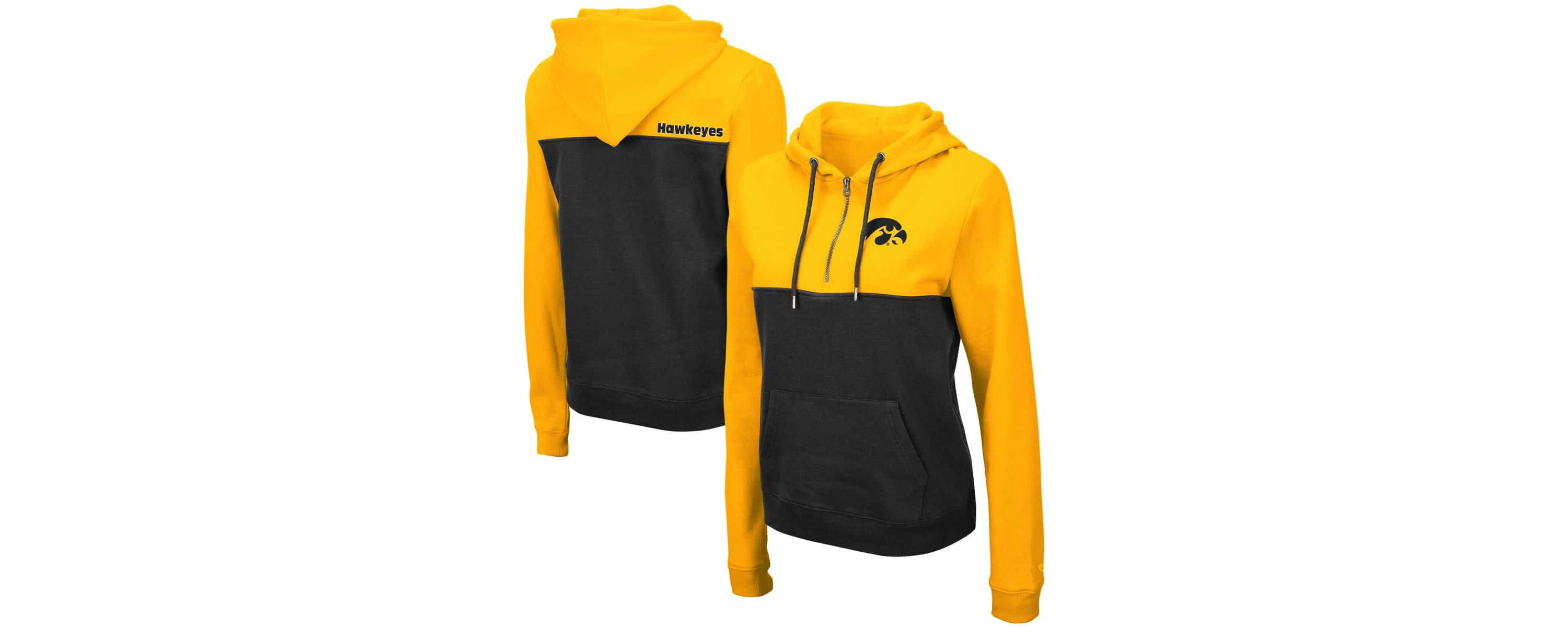 NCAA Iowa Hawkeyes Aidan Lightweight Half-Zip Hoodie