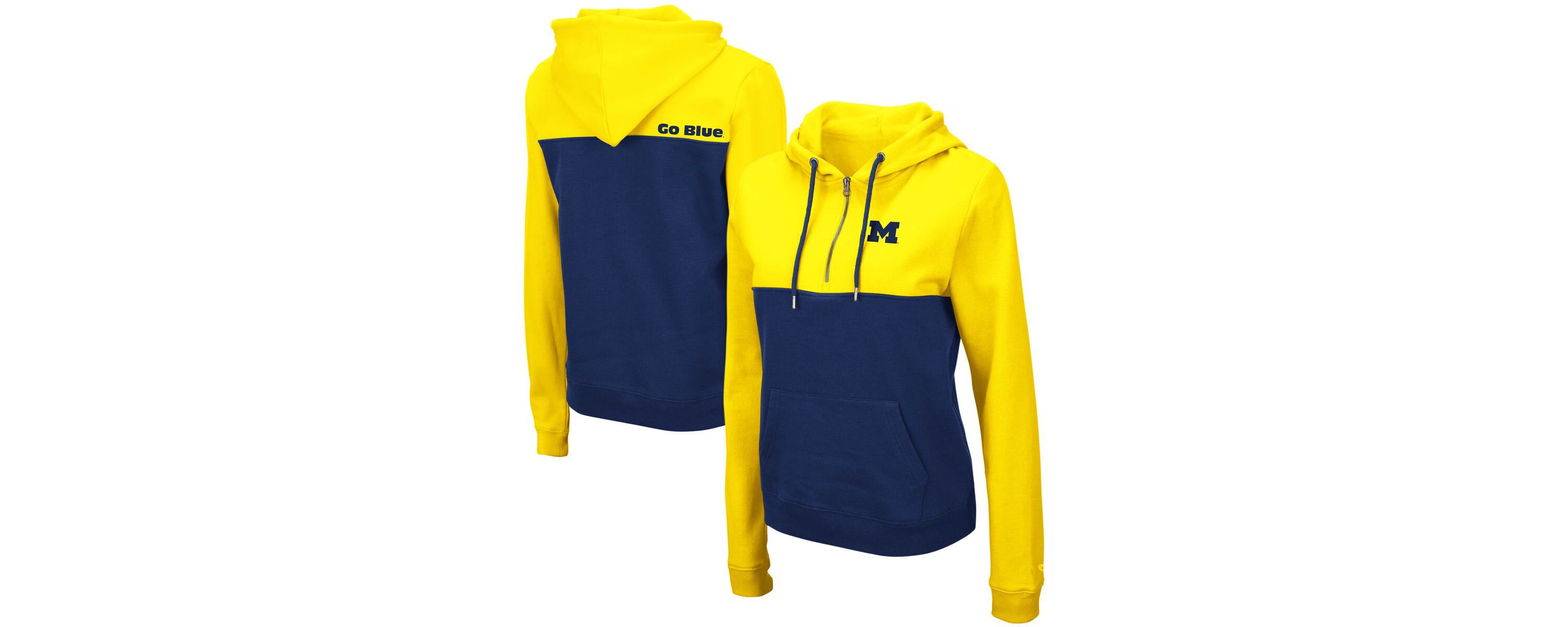 NCAA Michigan Wolverines Aidan Lightweight Half-Zip Hoodie