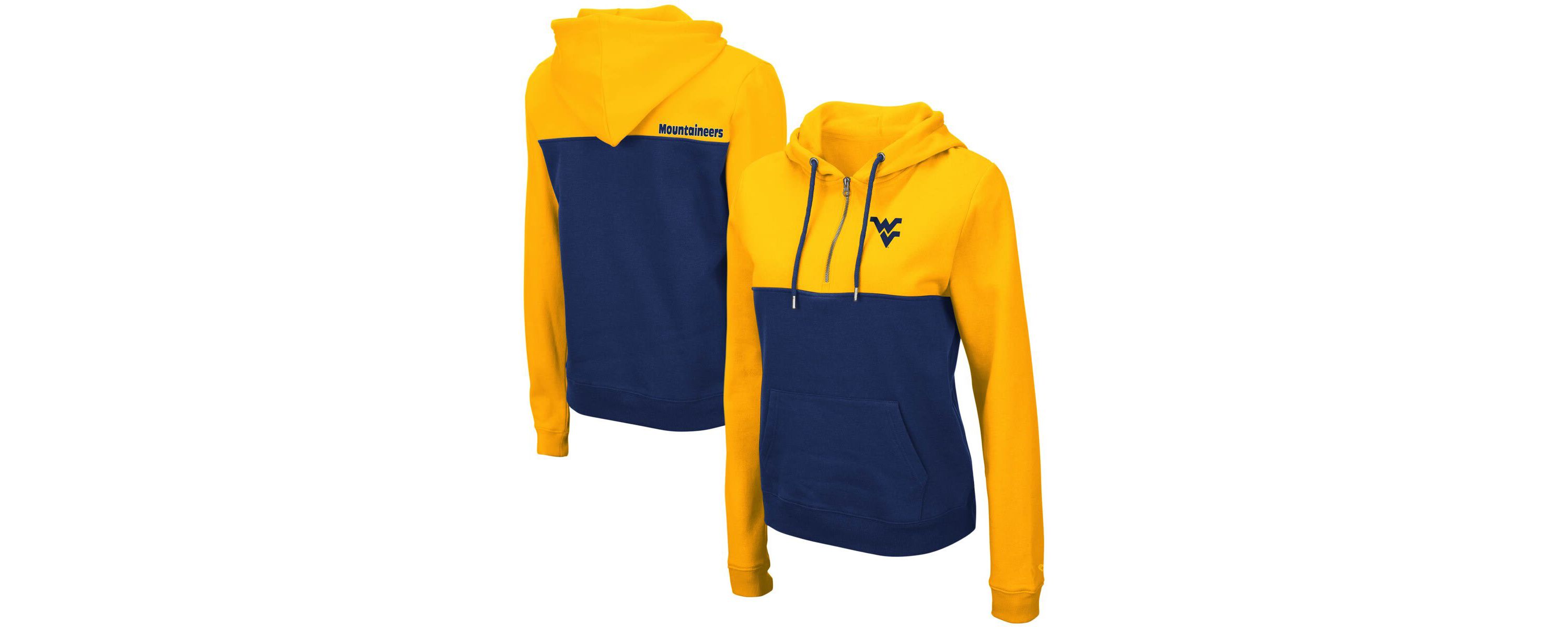 NCAA West Virginia Mountaineers Aidan Lightweight Half-Zip Hoodie