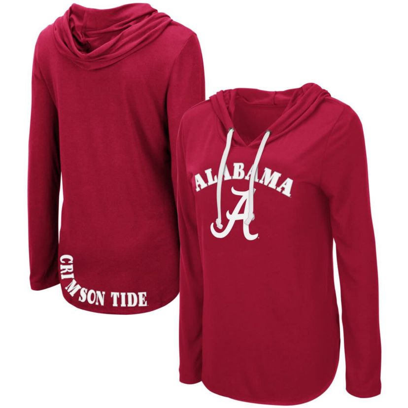 Alabama Crimson Tide NCAA Alabama Tide My Lover Lightweight Hooded Long Sleeve T-Shirt