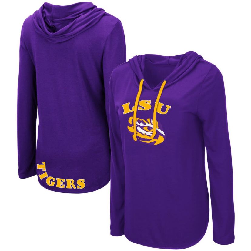 NCAA LSU Tigers My Lover Lightweight Hooded Long Sleeve T-Shirt
