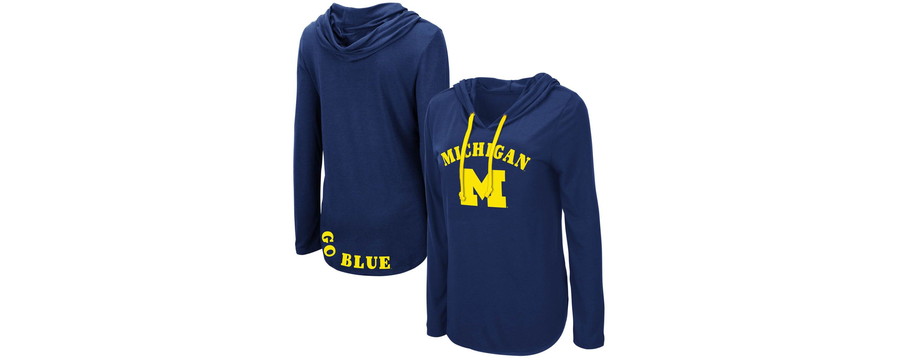 NCAA Michigan Wolverines My Lover Lightweight Hooded Long Sleeve T-Shirt