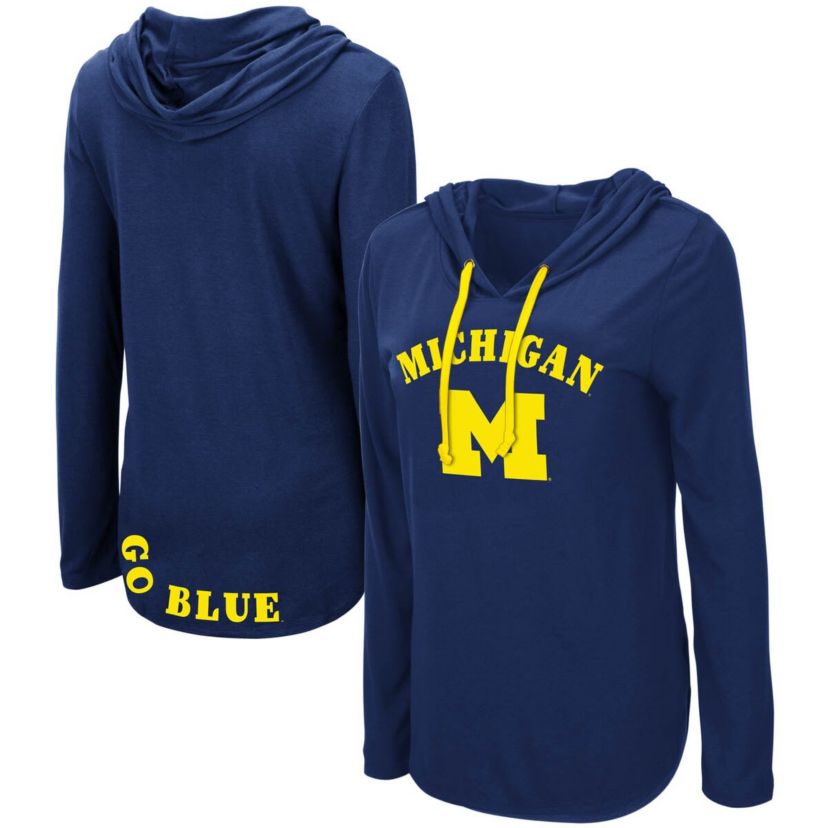 NCAA Michigan Wolverines My Lover Lightweight Hooded Long Sleeve T-Shirt