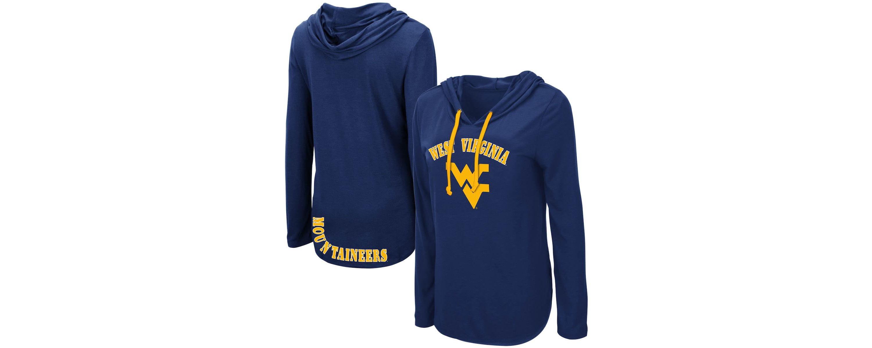 NCAA West Virginia Mountaineers My Lover Lightweight Hooded Long Sleeve T-Shirt
