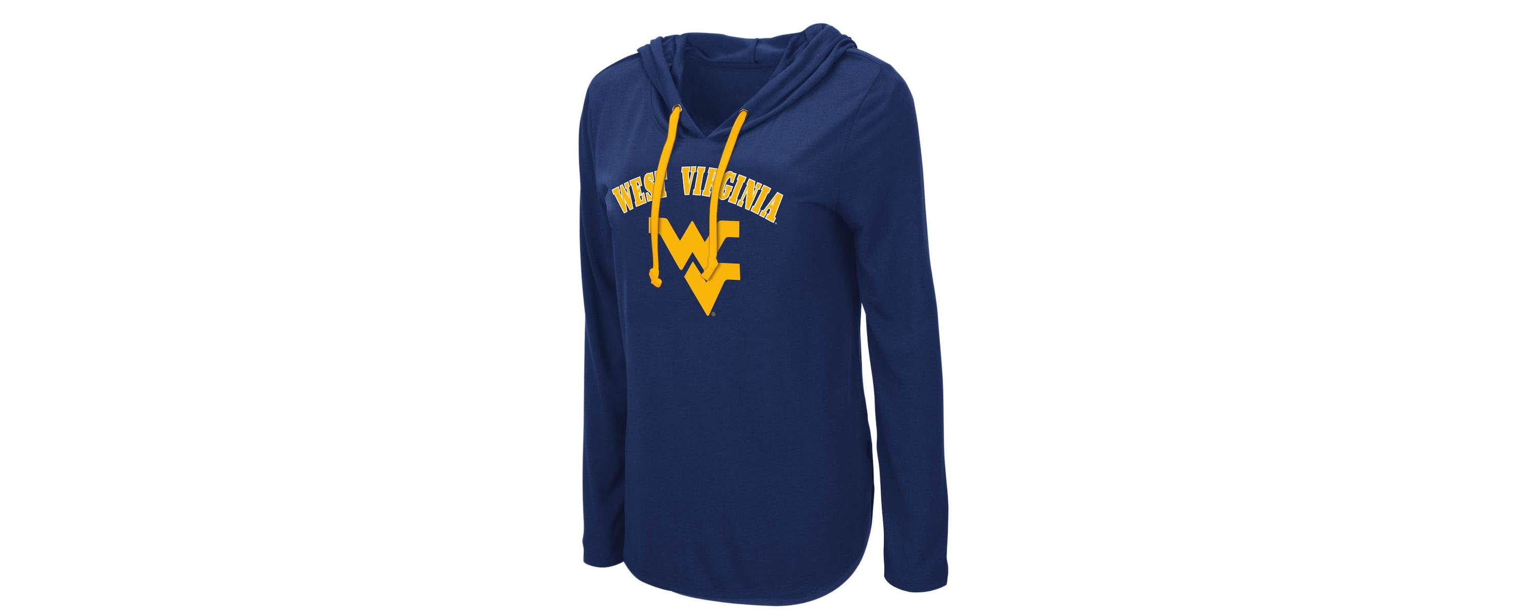 NCAA West Virginia Mountaineers My Lover Lightweight Hooded Long Sleeve T-Shirt
