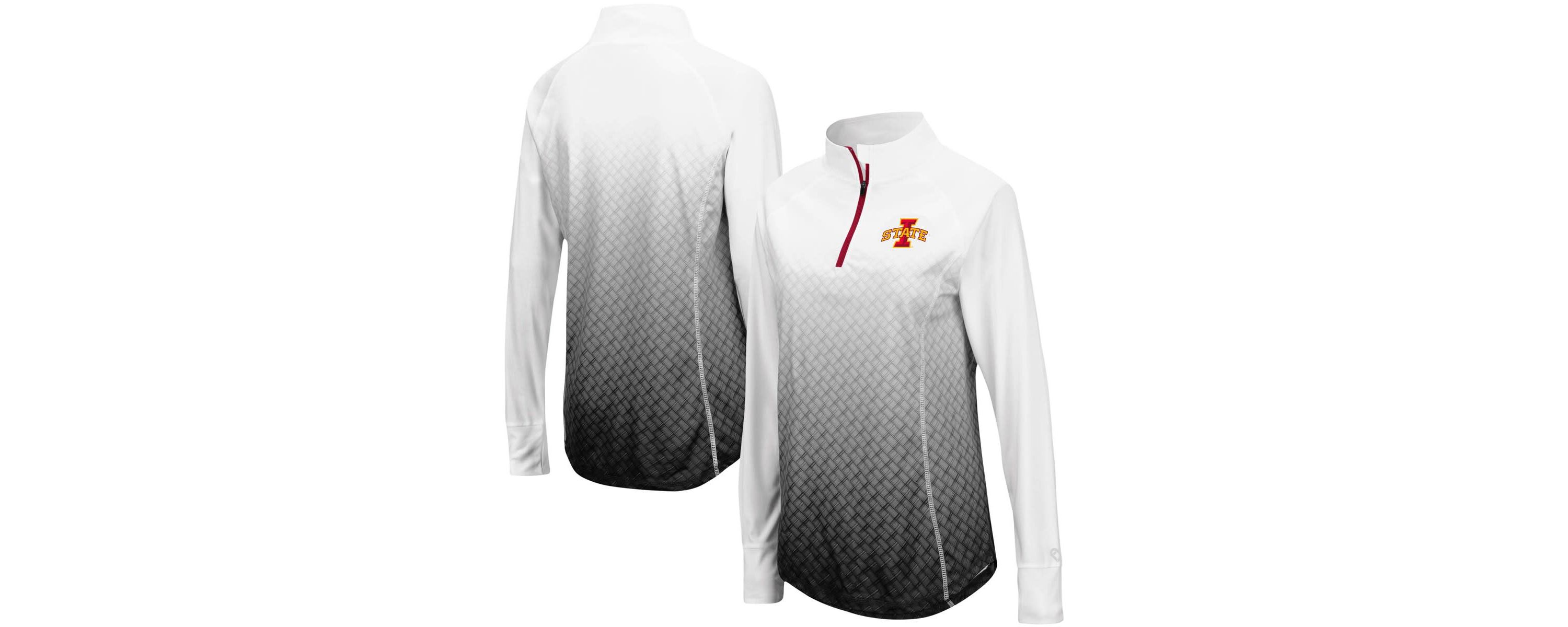 NCAA Iowa State Cyclones Magic Ombre Lightweight Fitted Quarter-Zip Long Sleeve Top
