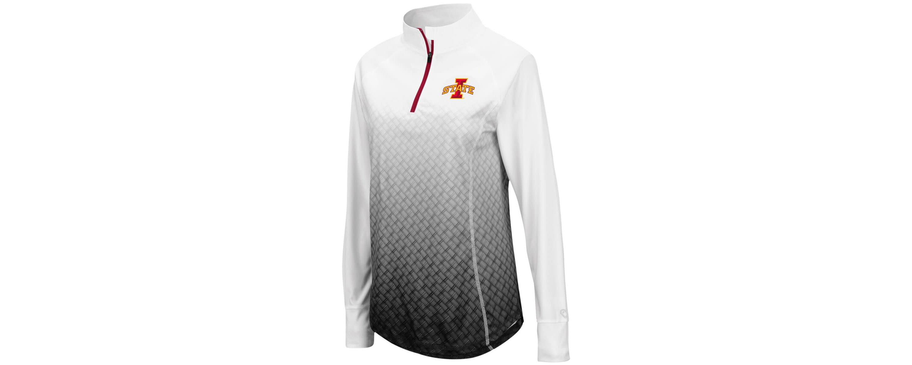 NCAA Iowa State Cyclones Magic Ombre Lightweight Fitted Quarter-Zip Long Sleeve Top