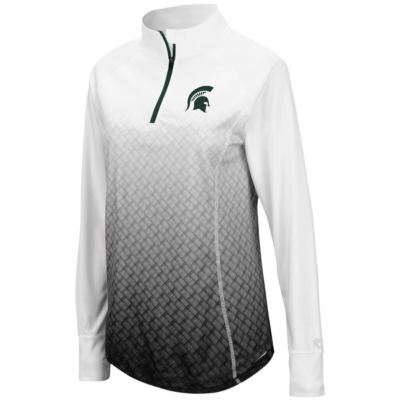 NCAA Michigan State Spartans Magic Ombre Lightweight Fitted Quarter-Zip Long Sleeve Top