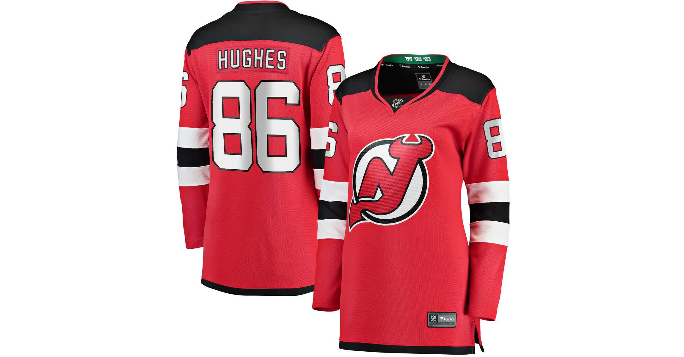 NHL Fanatics Jack Hughes New Jersey Devils Home Breakaway Jersey